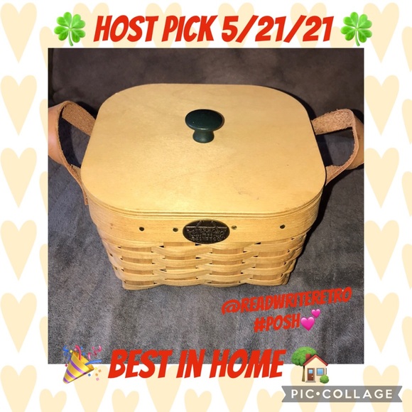 peterboro Other - Vintage Peterboro square basket with lid/handles